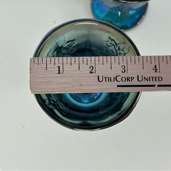 Iridescent Carnival Glass Goblets Set of 4 - Picture 14 of 15